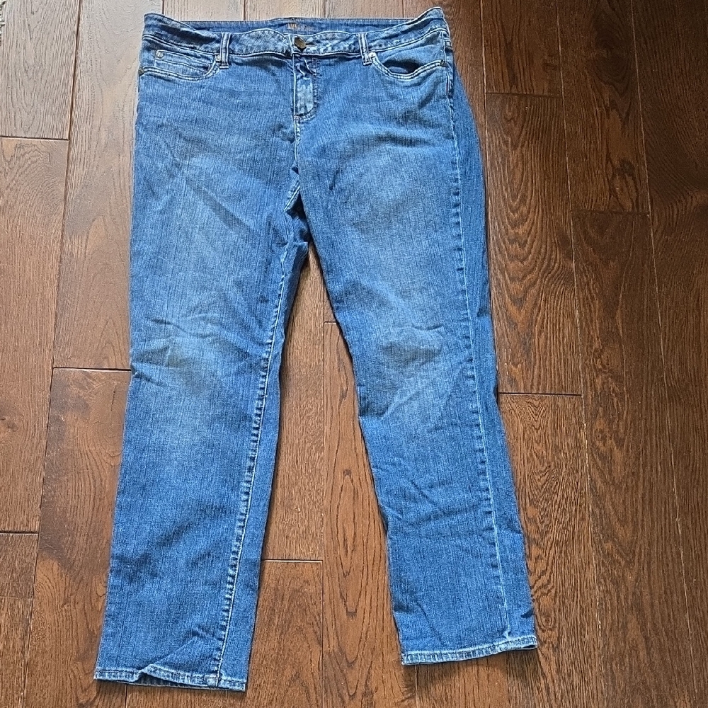 Kut from the Kloth Blue Straight-Leg Denim Jeans Womens 14
